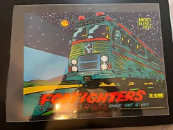 1997 Foo Fighters Concert Poster Designed By Chuck Sperry. This concert took place at The Fillmore. The Foo Fighters...