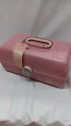 Caboodles Pink Swirl Makeup Cosmetic Hard Case VGC W/tags.  Selling as 