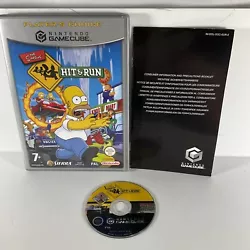 The Simpsons Hit & Run GameCube Nintendo Pas de manuel de jeu PAL.