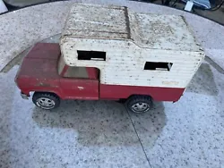 Vintage Tonka 1970s Pressed Steel Pick UP with Camper. As is or great for restoration project. Little rust and played...