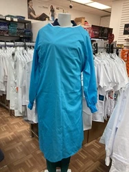 PPE Surgical gown Isolation Gown washable/reusable One Size Fits All. Aqua Blue Color