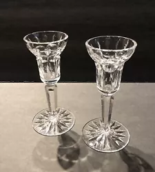 Elegant set of Waterford crystal taper candle holders.