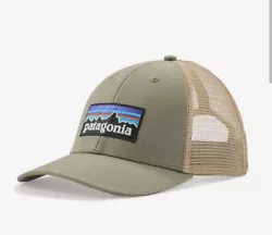 PATAGONIA P-6 Logo LoPro Trucker Hat #38283 GARDEN GREEN (GDNG).  New with Tags