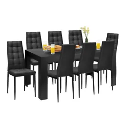 Color: Black  Material: Engineered Wood, Metal, Sponge, Fabric  Net Weight of Table: 64.5 lbs  Net Weight of Each...