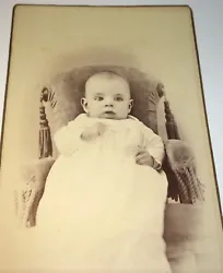 CDV Photo! Wonderful Portrait of Adorable Little Child, Seated in Nice Little Baby Chair! Scantic Antique. Actual item...