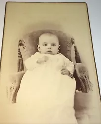 CDV Photo! Wonderful Portrait of Adorable Little Child, Seated in Nice Little Baby Chair! Scantic Antique. Actual item...