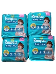 Couche pampers baby dry taille 4 (9-14kg) 100 couches.