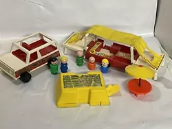 Fisher Price Little People Camper Pop-up SUV Car People Accessories Vintage.