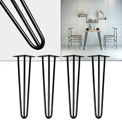 Avec ces beaux pieds de table en acier massif dans un design classique Hairpin, vous pouvez réaliser votre propre...