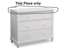 This is only the top. This is the top of the dresser, not the changing table part. Look at the first picture. Color is...