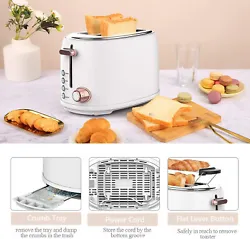 OPEN BOX- Evoloop Toaster 2 Slice, Stainless Steel Bread Toasters, 6 Bread Shade Settings, Reheat, Bagel, Defrost,...
