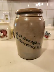 One Gallon Cobalt Decorated A. P. Donaghho Stoneware Crock.