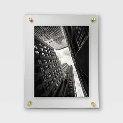 •11x14in clear acrylic float frame creates a unique presentation for your 8x10in or 5x7in images •Can be displayed...