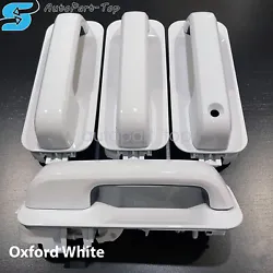 For 2017-2020 Ford Super Duty F250 / F350 Front & Rear Outside Door Handle Set of 4 PCS. Suitable for Car Model:...