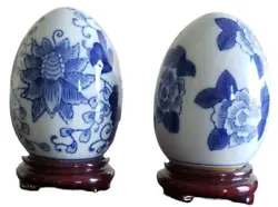 This set of two collector eggs is a beautiful addition to any room in your home. Handmade by Chinese artists in the...