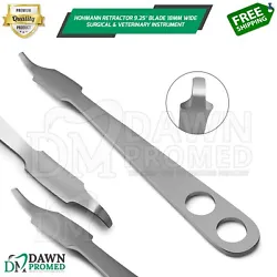★ HOHMANN BONE LEVER RETRACTOR Mini-Hohmann have a features is Curved flat blade, Flares Leaf shaped tip, Bent slim...