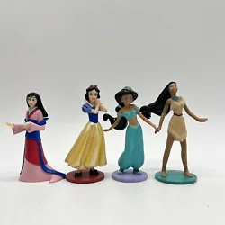 Disney Princess Lot Of 4 Cake Topper Toys Figures PVC Pocahontas Jasmine Mulan. Since this is a used item, it may have...