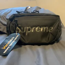 Supreme Waist Bag SS21 Supreme Logo Belt Bag Black . Condition is New with tags. Shipped with USPS Ground Advantage.