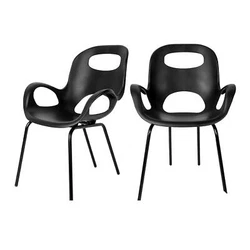 Umbra Oh Chair. Built-in holes make it easy to stack. Durable and ultra-comfortable polypropylene chair. Color: Matte...