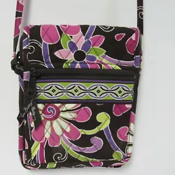 Vera Bradley quilted cross body bag. - Vera Bradley quality design and materials. -Purple Punch Pattern. - pouch in...