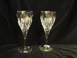 2 WATERFORD LISMORE NOUVEAU GOBLET GLASSES. 8 3/4