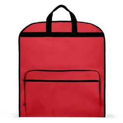 Top opening for hangers and strap to hold in place together, transparent ID badge slot on top. COLOR: Red. MATERIAL:...