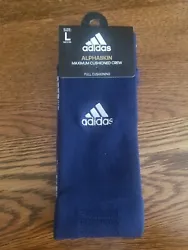 ADIDAS Alphaskin Maximum Cushioned Crew Size Large Color Navy Pack of 1 Pair.