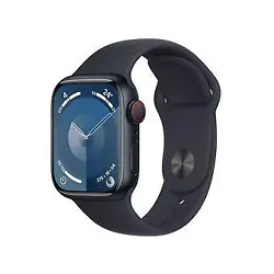 Apple Watch Series 9 GPS + Cellular Aluminium Minuit Bracelet Sport Band S/M 41 mm - Montre connectée 4G LTE -...