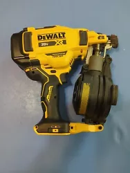 DEWALT DCN45RN 20V XR Cordless Roofing Coil Nail Gun. Condition is Used. Shipped with USPS Priority Mail.