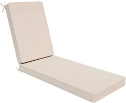 Easy assembly will be required. Style Chaise Lounge Cushion. Non-slip Ties and Piped Edge: The 4 non-slip ties can be...