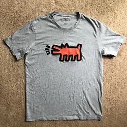 Up for sale is a Keith Haring x Coach Short Sleeve Barking Dog T Shirt! The color is a Grey and in a Overall Solid...