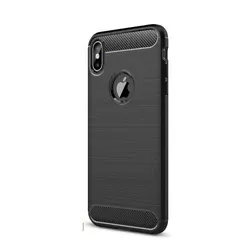 Coque en silicone pour Apple iPhone XS Max - Noir.