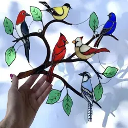 Material: Acrylic, Stained Glass Effect, super sparkly, Birds on a, beautifully designed decorations., beside your...