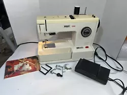PFAFF 1209 COMPACT SEWING MACHINE WITH CASE FOOT PEDAL PLEASE READ. Machine is being sold as is. I’m not sure how to...