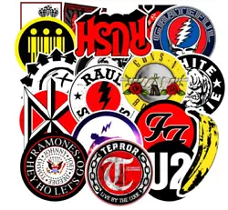 Rock Band stickers x100 no repeats. Great value - Great variety - high quality - Vinyl.