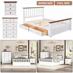 This Bedroom Set features a stylish sleep space for you and space for all your devices.Classic white and walnut color...