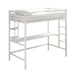 Modern and industrial, the Novogratz Maxwell Loft Bed with Desk and Shelves has the space saving functionality you are...