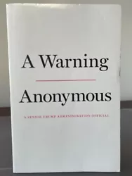 A Warning by Anonymous Paperback / softback Book (Pre-owned, great condition).