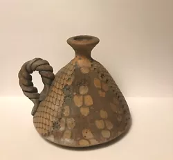 Petite oil lamp, different than other Don M. pieces I’ve seen listed. Hand signed on bottom. Roughly 9 1/2 cm across...