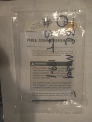 IBC Tankless Water Heater propane conversion kit. Model# SFT 199-1.