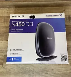 Belkin N450 DB 4-Port 10/100 Wi-Fi Dual-Band N Router (F9K1105) New Open Box the box is rough opened to take pics and...