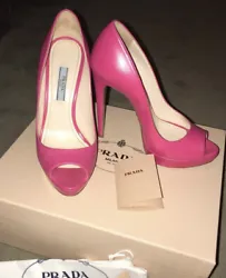 Pink Prada platform pumps Size 36 w/ Box And Dust Bag!. Beautiful pink prada heels - worn less than a handful of times....