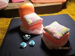 Barbie Chair and Coffee table/ ottoman from 1992. This set is only missing box and directions other than that it is...