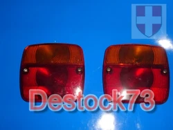 Lot de 2 cabochons de feux arrière pour Remorque camions remorque ERKA, caravane FRANCK, LIDER, ERKA, ERDE. Remorque...