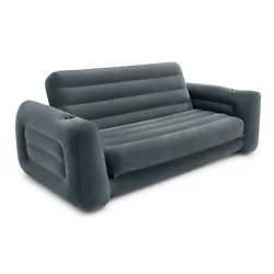 Sofa pulls out into a queen size air mattress large enough to seat or sleep 2 people. Type Sleeper Sofa. Size: Queen...