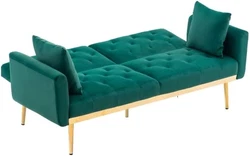 Upholstery Fabric Type Velvet. Material Velvet. Arm Style Round. Arm Type-Round Arm. Leg Color-Gold. - Arm Type-Round...