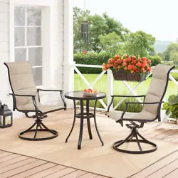 Creates a wonderful place to relax on your deck, patio, porch, garden, and other outdoor areas. With two swivel rocker...