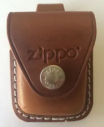 Zippo item # LPLB. Zippo Leather Lighter Pouch. Will fit all Zippo Lighters but fits the regular size best. Belt loop...