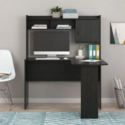 The Mainstays L-Desk with Hutch allows for maximum use of space in your room. Place your laptop on the desktop surface...
