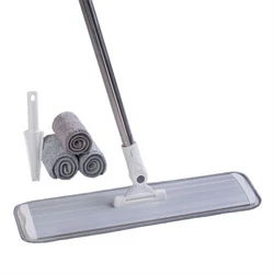2x microfiber wet floor mop pads for a deeper clean. mop handle long to 57